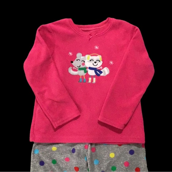 Carter’s 2-Piece Pajama Set, Super-Comfy, Flame Resistant, Pink/Gray, Size 4T - Picture 2 of 6
